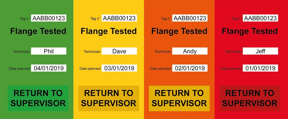 Efficiently track flange inspections, shutdowns and repairs